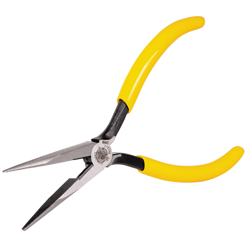 Klein Tools D203-7 Needle Nose Side-Cutting Pliers, Long Nose Side Cutting, 7.17" Overall Length, Side Cutting, Non-Insulated, Manual Opening Action, Needle Nose, Straight, 1-1/4" Jaw Opening Size