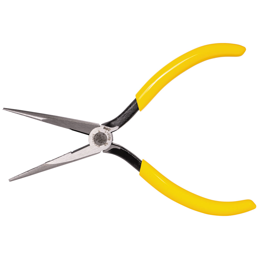Klein Tools D203-7 Needle Nose Side-Cutting Pliers, Long Nose Side Cutting, 7.17" Overall Length, Side Cutting, Non-Insulated, Manual Opening Action, Needle Nose, Straight, 1-1/4" Jaw Opening Size