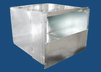 M&M Manufacturing P8193/4193/448R8F0 Supply Plenum, Rectangular, 19-3/4" Length, 19-3/4" Width, 48" Height, Galvanized Steel, Galvanized, Domestic
