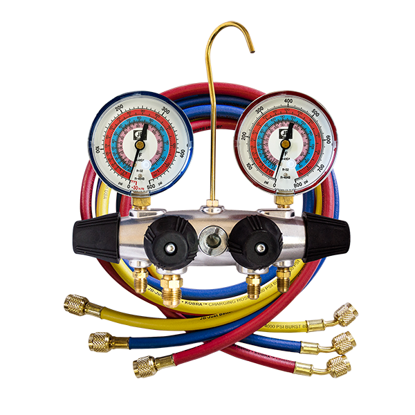 JB Industries ZEPPELIN 25633 4-Valve Manifold Kit, 4 Pcs (Valves), 1/4" Flare End Connection, Forged Aluminum (Body)