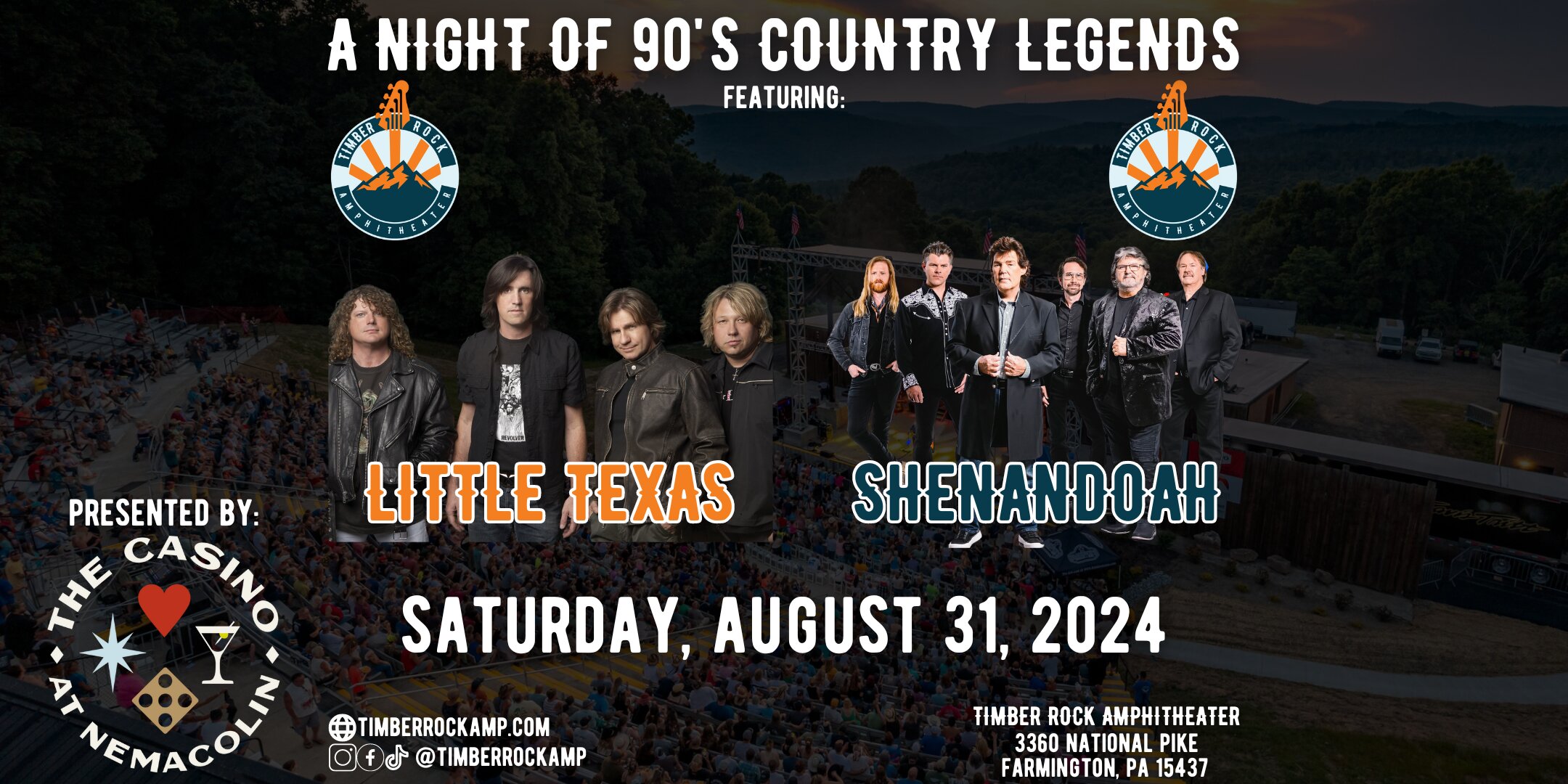 90’s Country Legends: Little Texas & Shenandoah, Saturday, August 31 ...