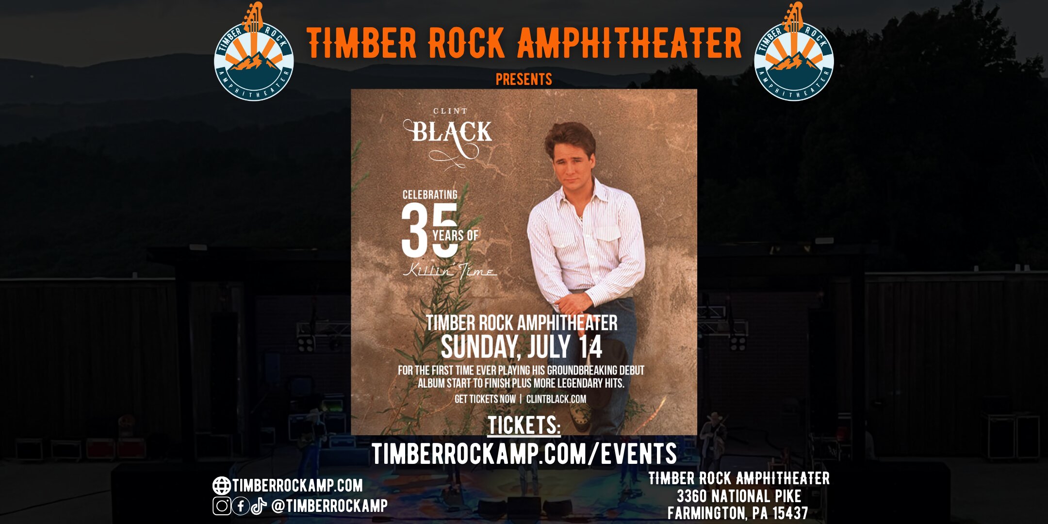 Clint Black: 35th Anniversary of Killin' Time Tour, Sunday, July 14 ...