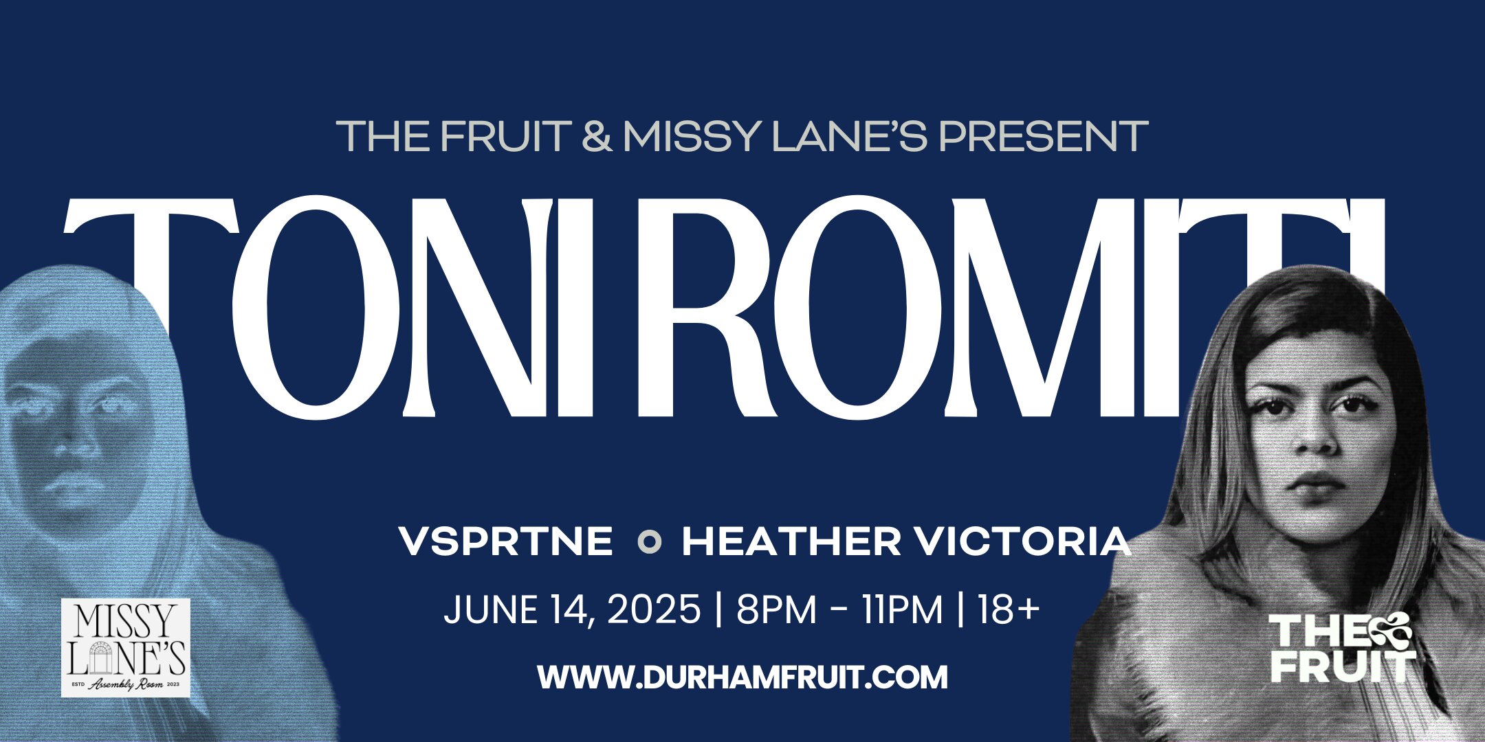 Toni Romiti, Saturday, June 14, 2025, 8:00pm | The Fruit | Durham, NC ...