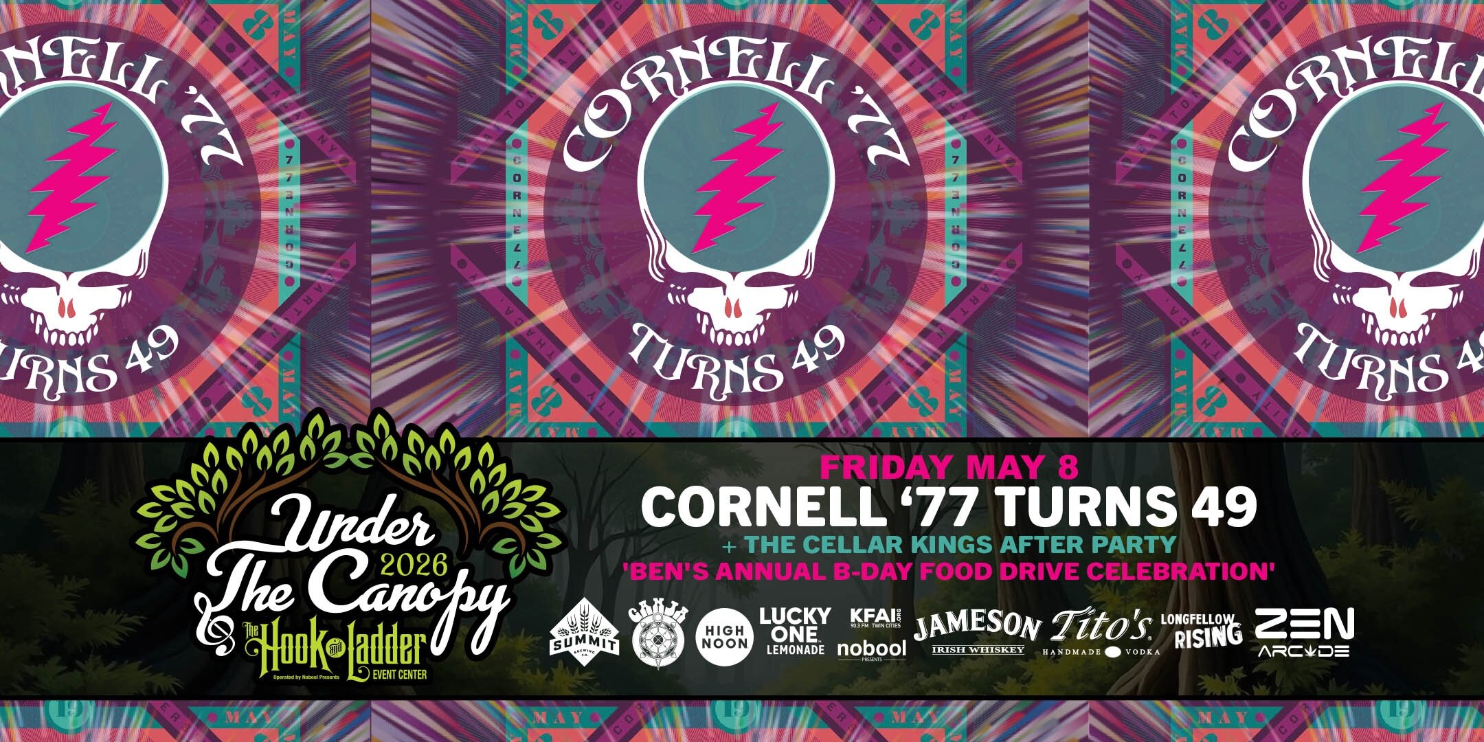 Cornell '77 Turns 49! A Grateful Dead Concert Recreation & Ben's B-Day Food Drive Celebration