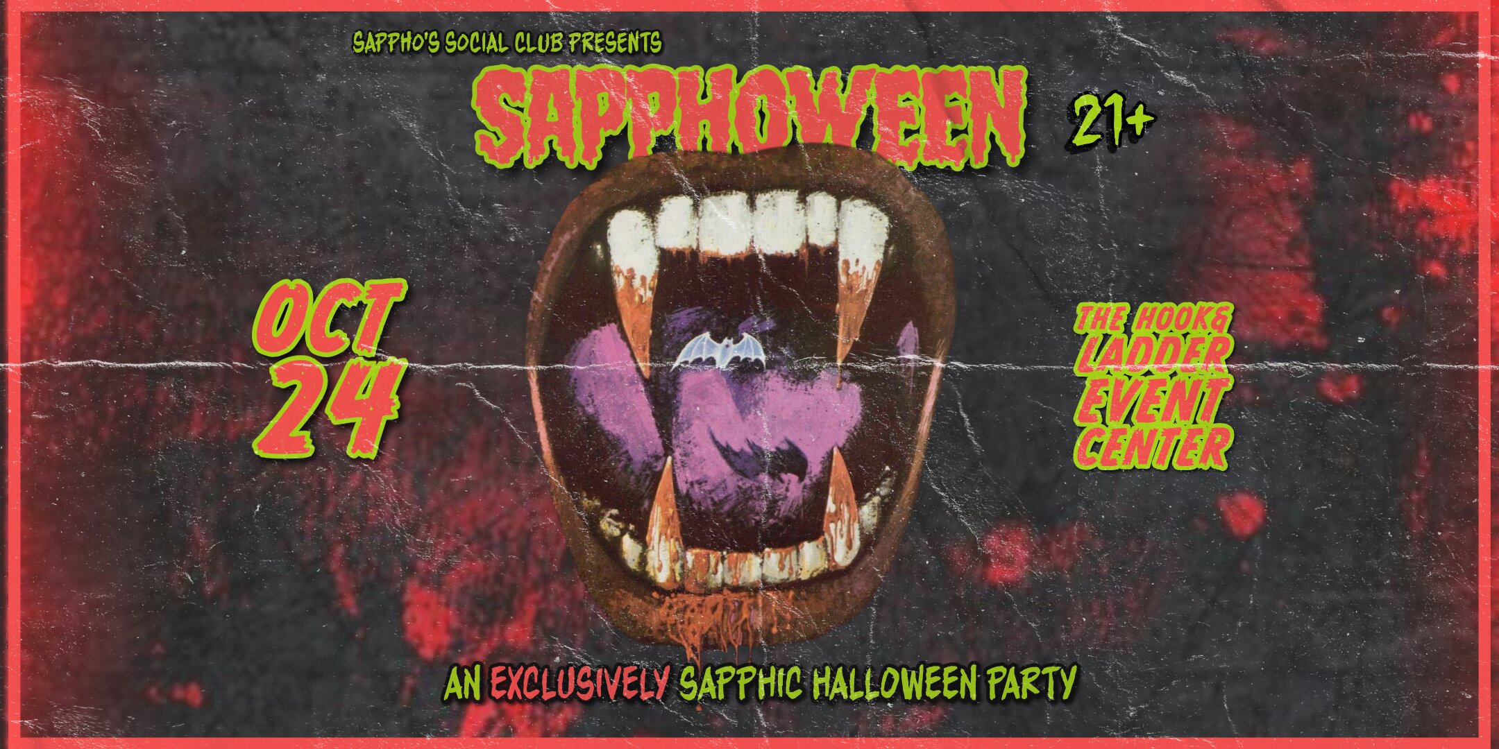 SAPPHOWEEN: An Exclusively Sapphic Halloween Party flyer