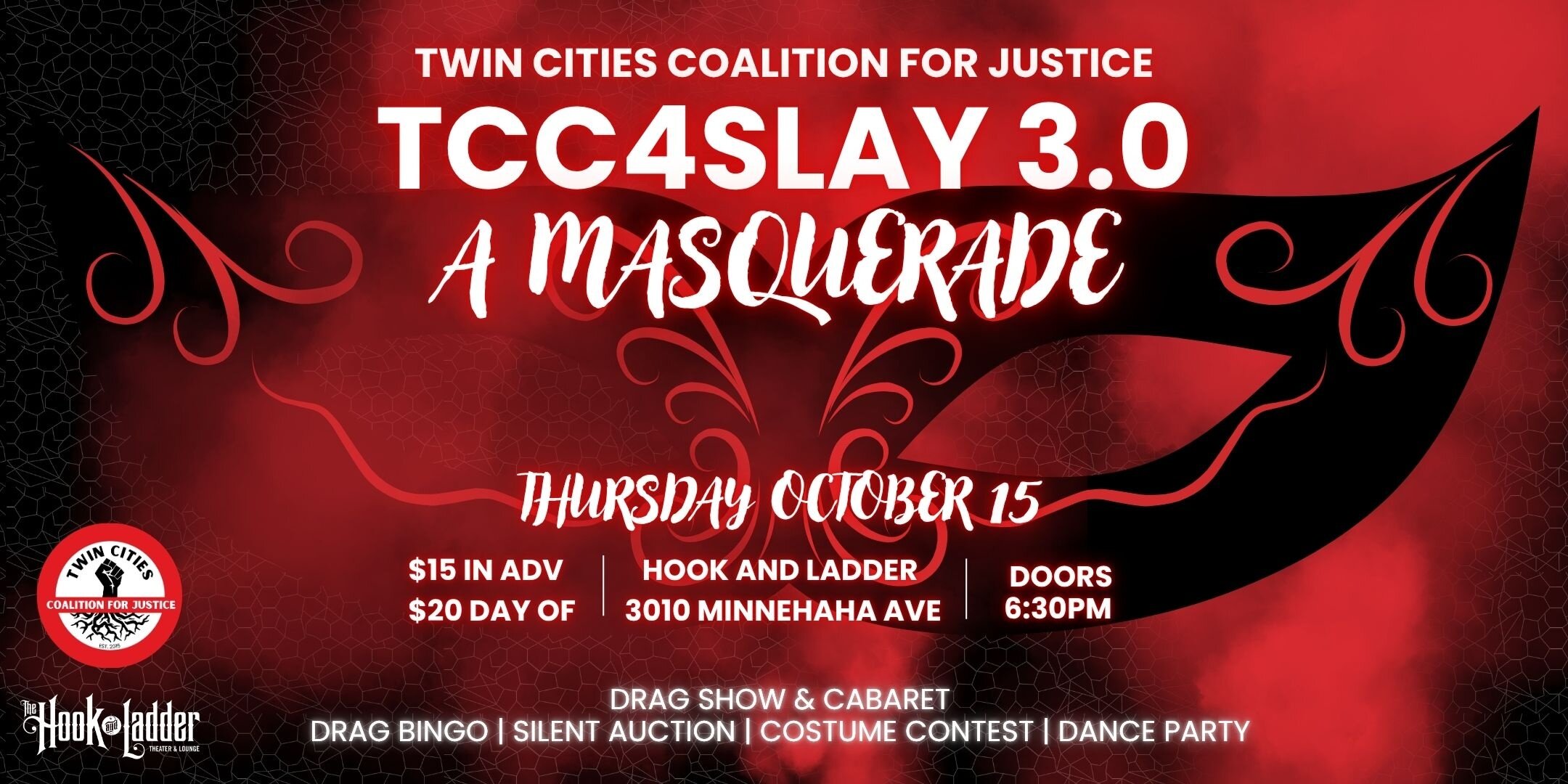 TCC4SLAY 3.0: A Masquerade flyer
