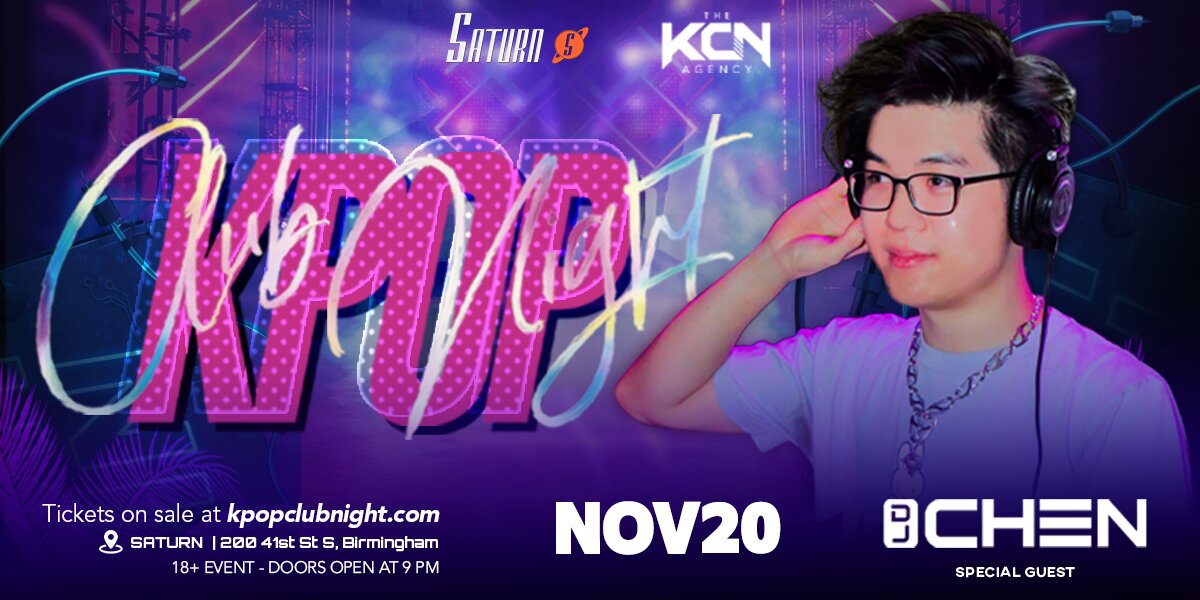 Promotional image for KPop Club Night with DJ Chen