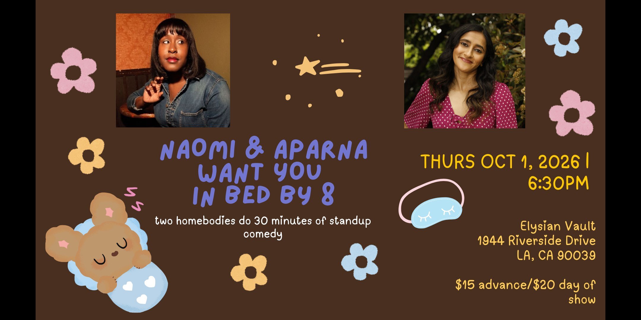Poster for Naomi & Aparna Want You in Bed By 8