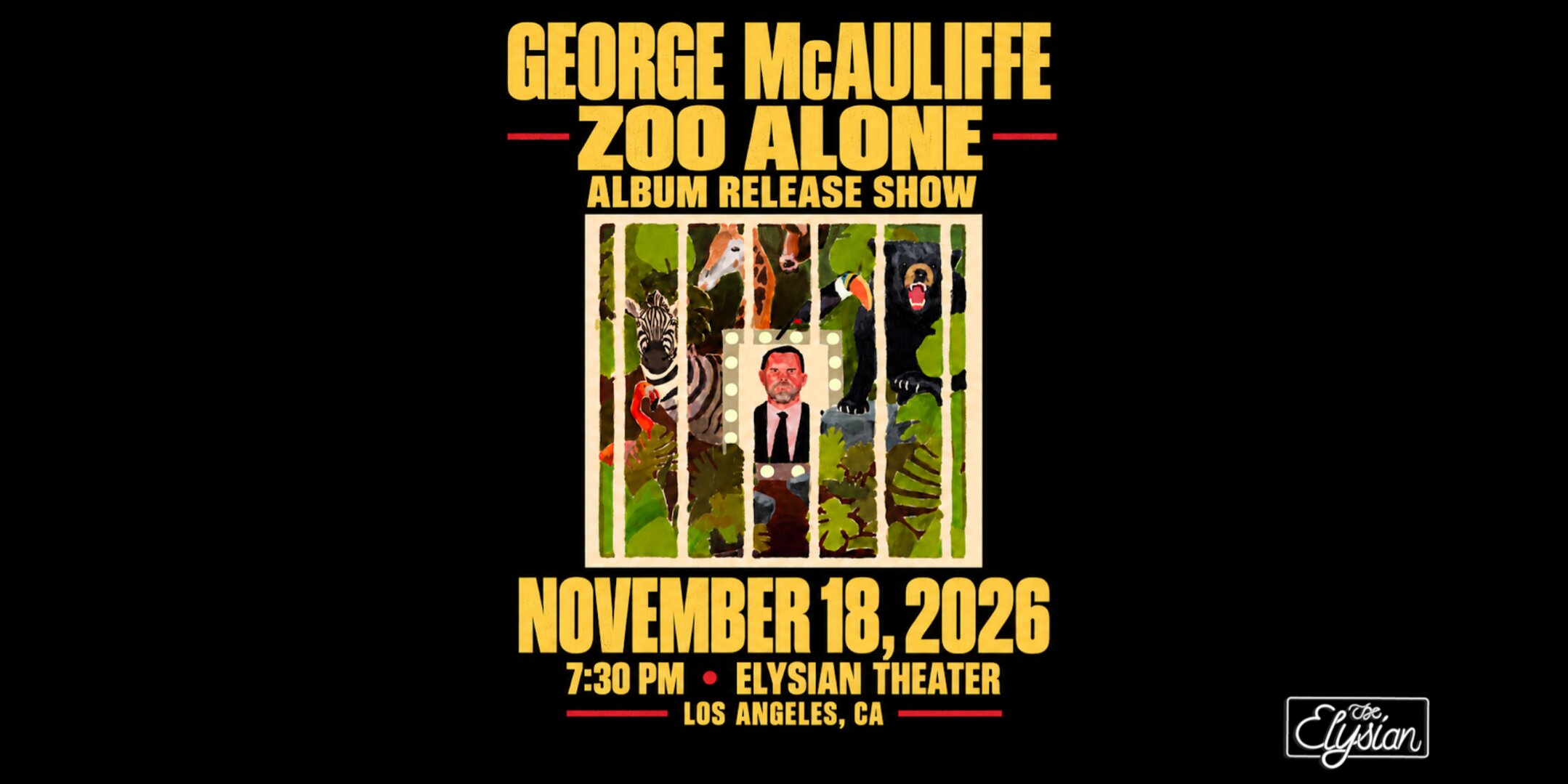 Poster for George McAuliffe: Zoo Alone Album Release Show