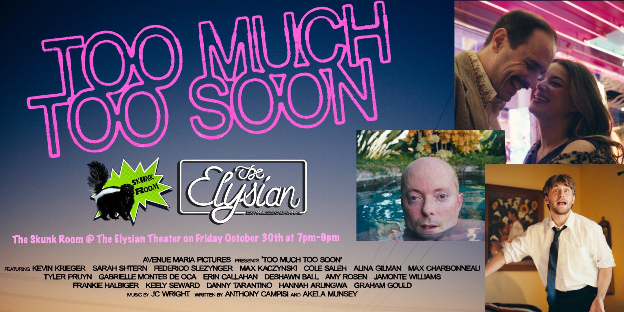 Poster for Too Much Too Soon Screening
