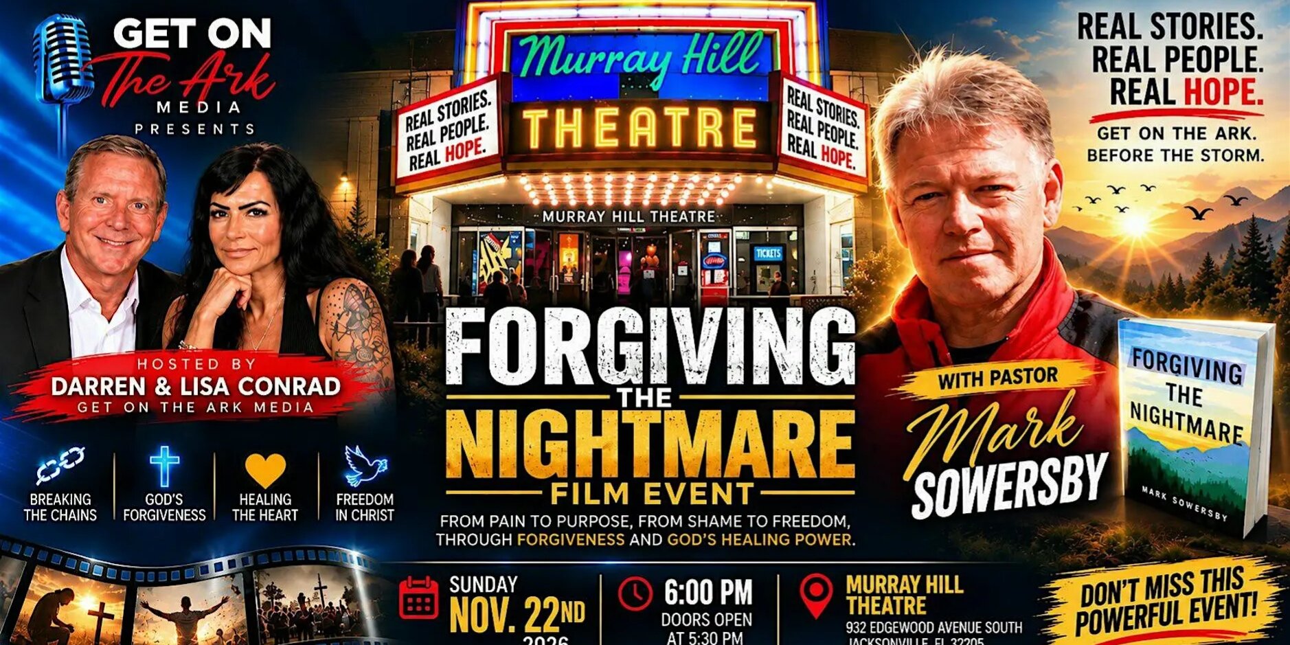 Promotional image for Forgiving The Nightmare Jacksonville Movie Premier