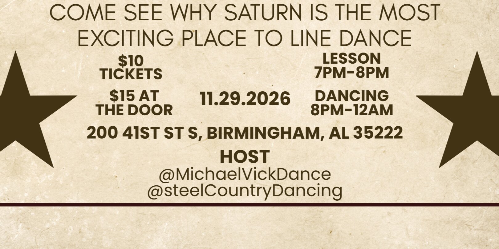 Promotional image for Line Dance Night