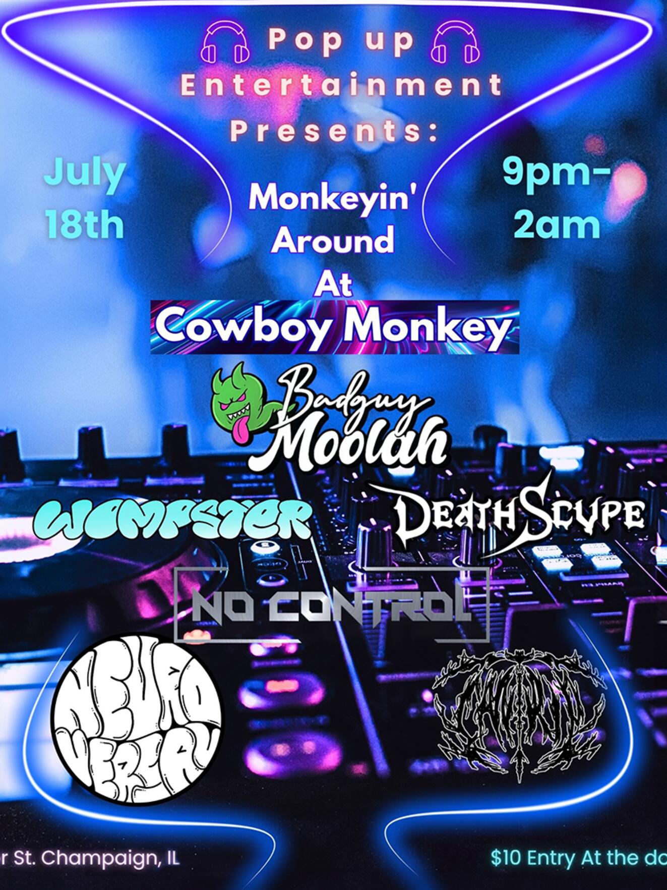 Popup Entertainment Presents: Monkeyin' Around — JULY 18, 2026