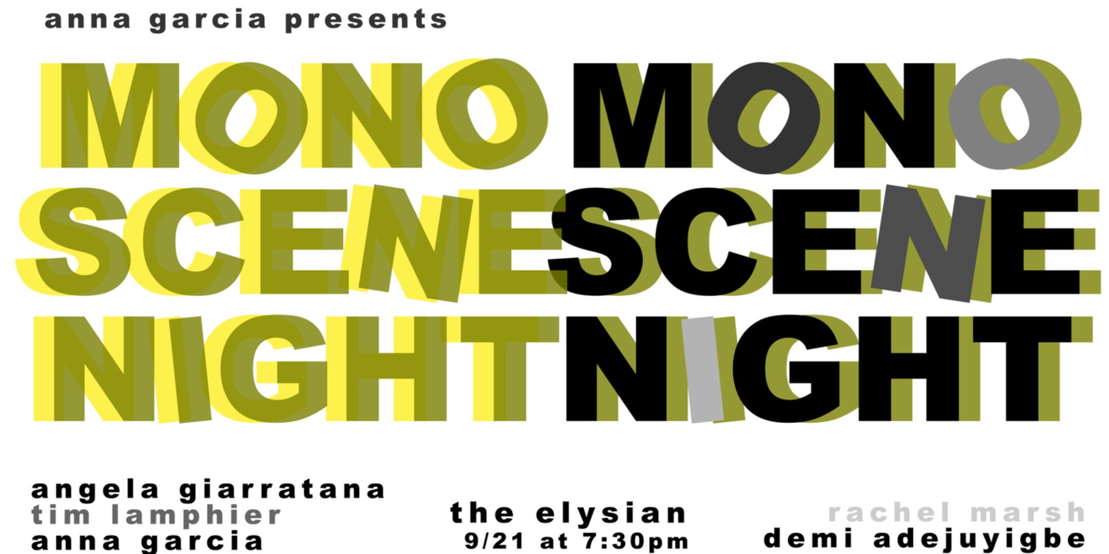 Poster for ANNA GARCIA PRESENTS: MONOSCENE NIGHT