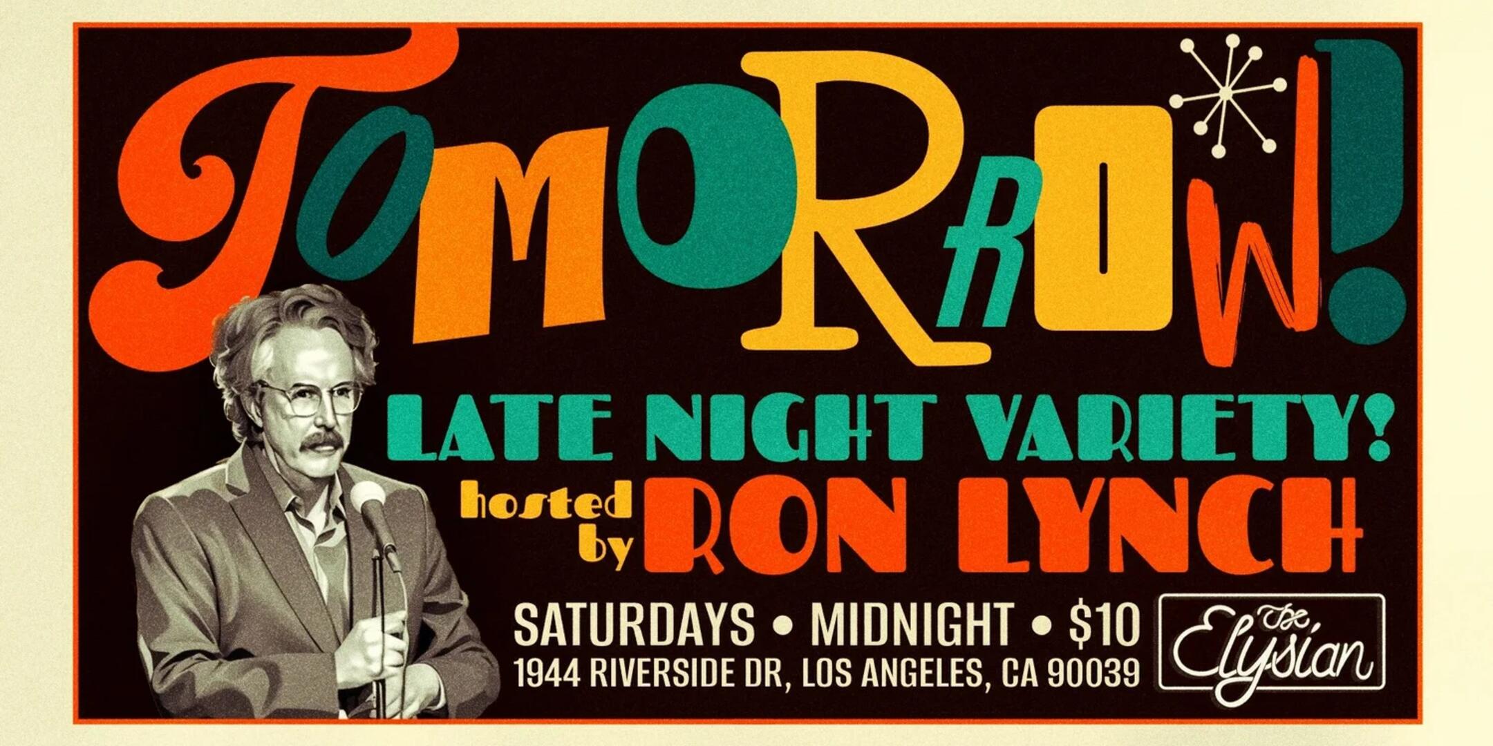 Poster for TOMORROW! w/ Ron Lynch