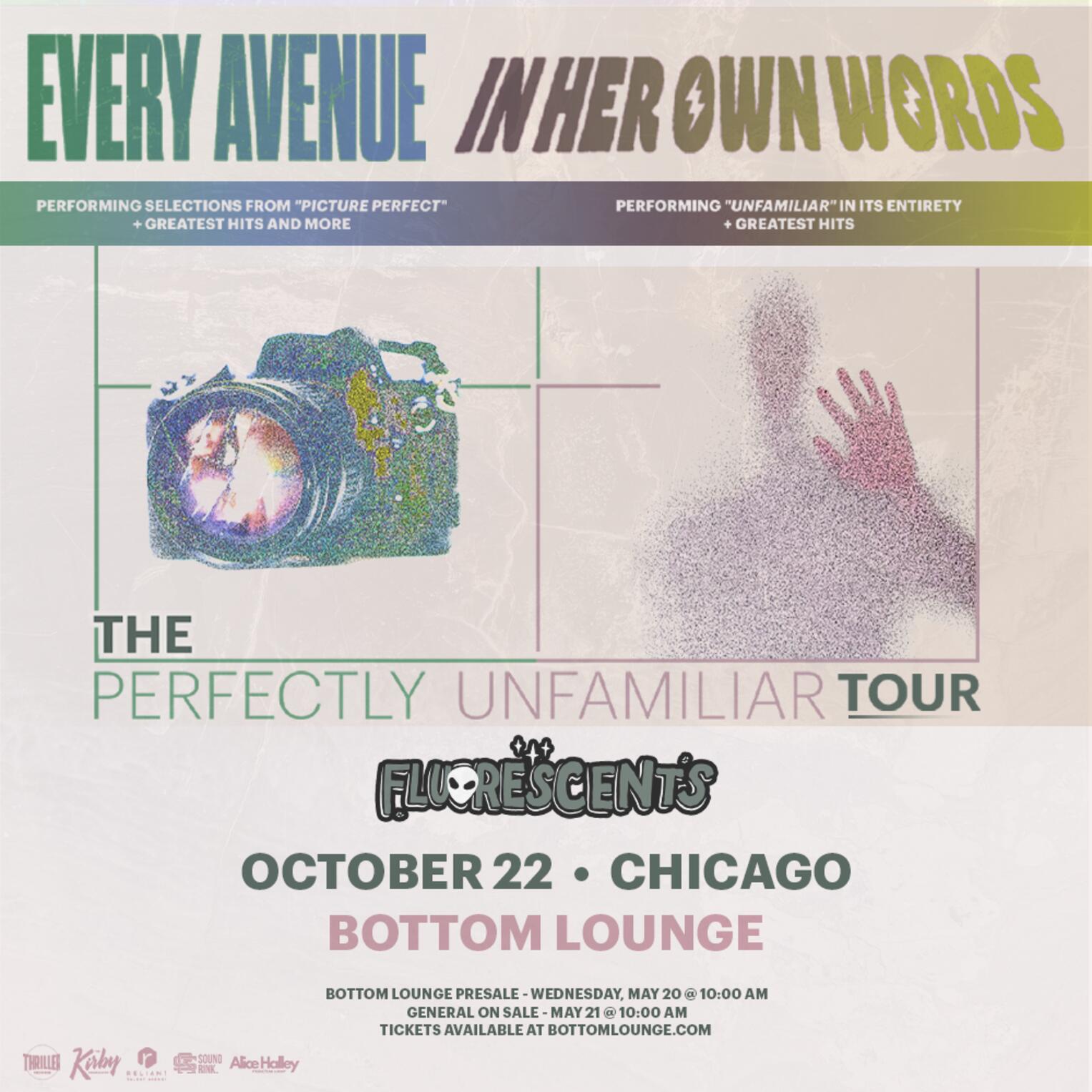 Every Avenue x In Her Own Words – Perfectly Unfamiliar Tour