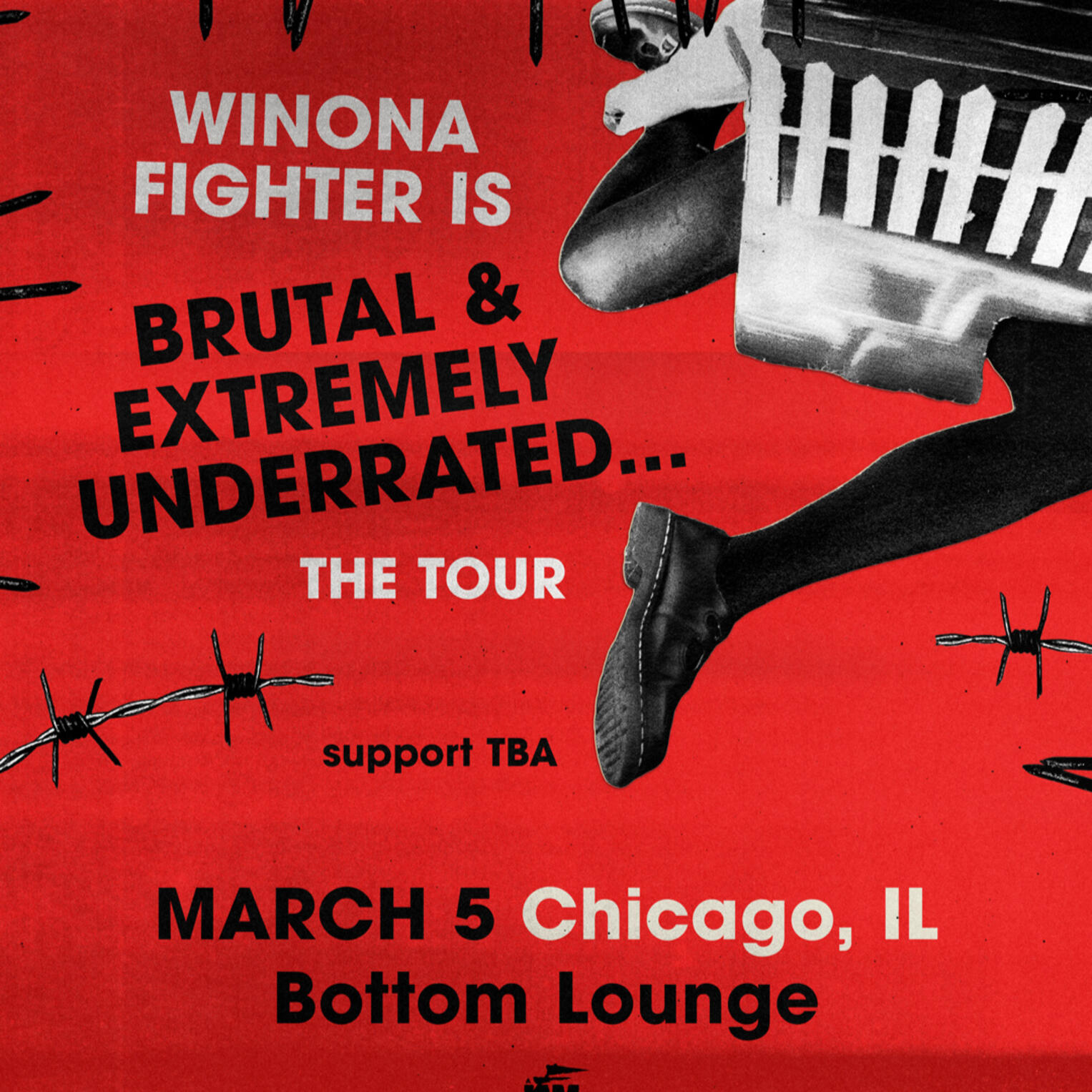 Promotional image for WINONA FIGHTER is BRUTAL & EXTREMELY UNDERRATED…the tour