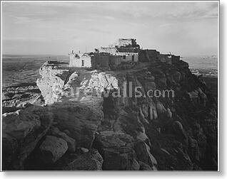 Full view of the city on top of mountain,...