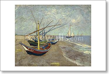 Fishing boats on the beach at Les...
