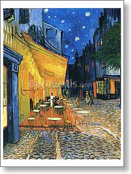 Terrace of the café on the Place du Forum in...