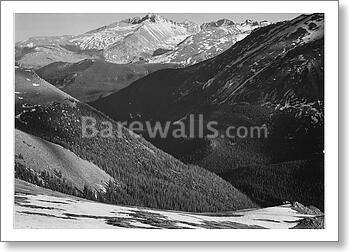Close in view, dark shadowed hills in...