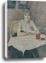 Young woman at a table, 'Poudre de riz'