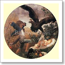 A Boy Saving a Baby from the Clutches of an Eagle