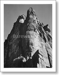 Rock formation, from below, "In Zion National...