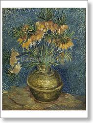 Imperial Fritillaries in a Copper Vase