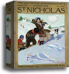 Girl in Snow With Dog