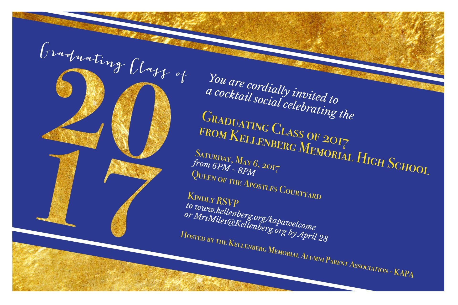 GraduationCocktailPartyInvite201701 Kellenberg Memorial High School