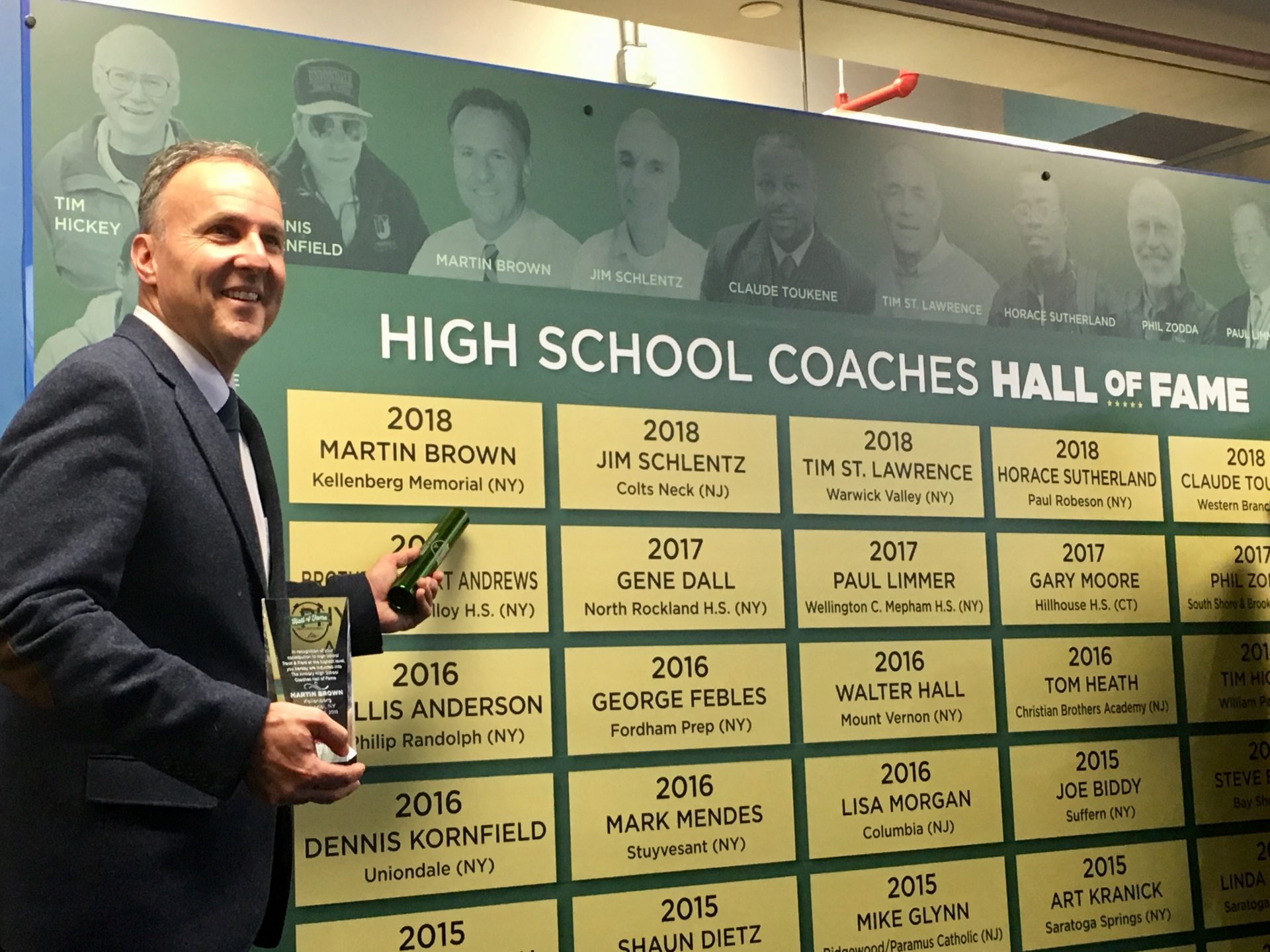 Coach Marty Brown Inducted into Armory Hall of Fame Kellenberg