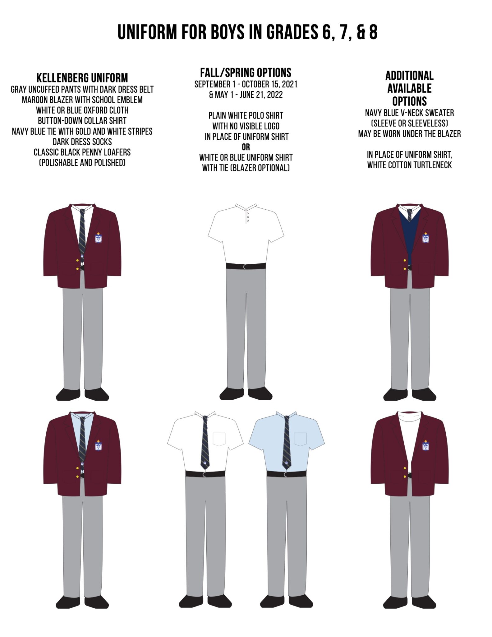 Uniform Guidelines Graphics for Handbook1 Kellenberg Memorial High
