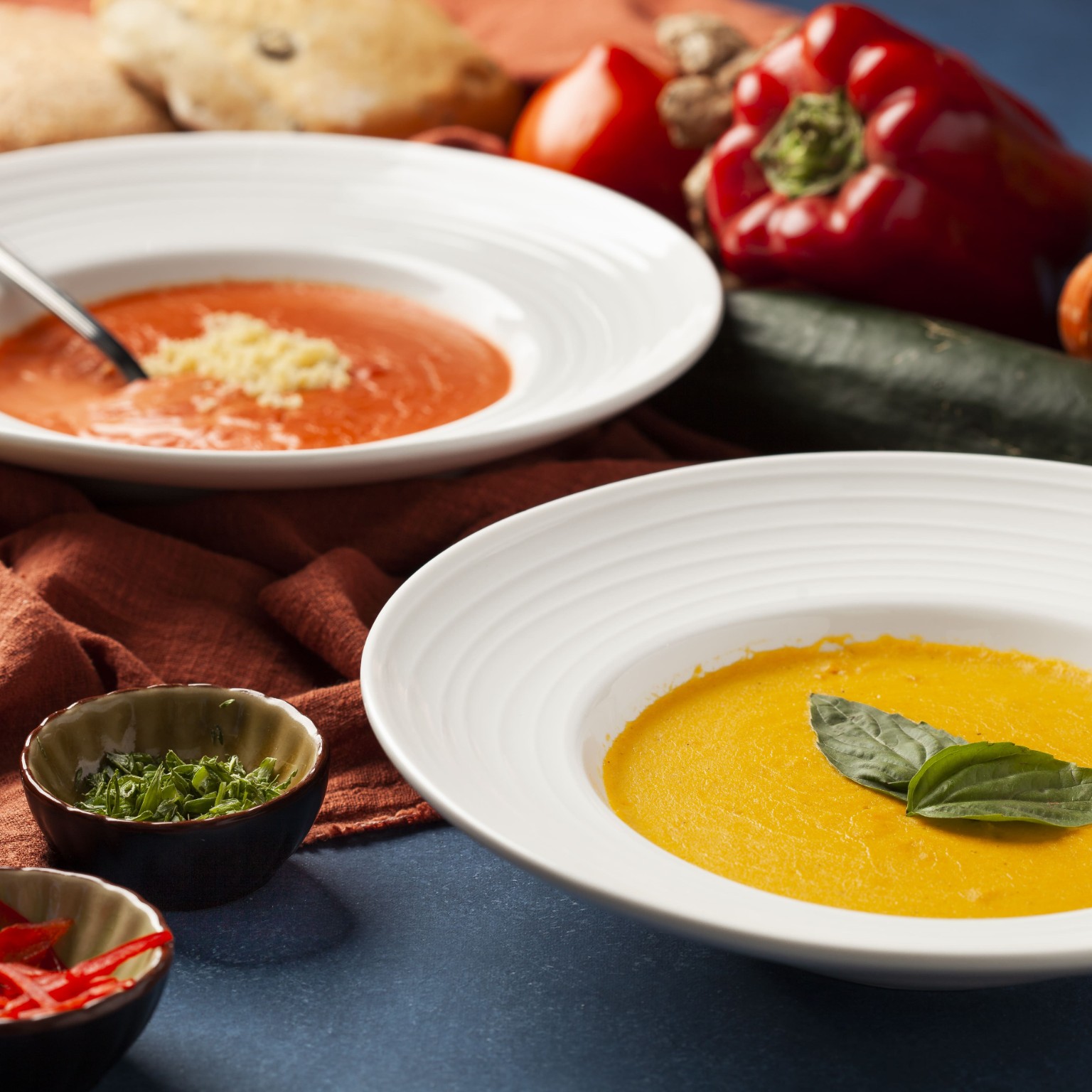 Sopas y cremas Sopeando presentadas para foodservice