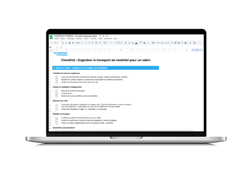 Checklist - Organiser le transport de matériel pour un salon