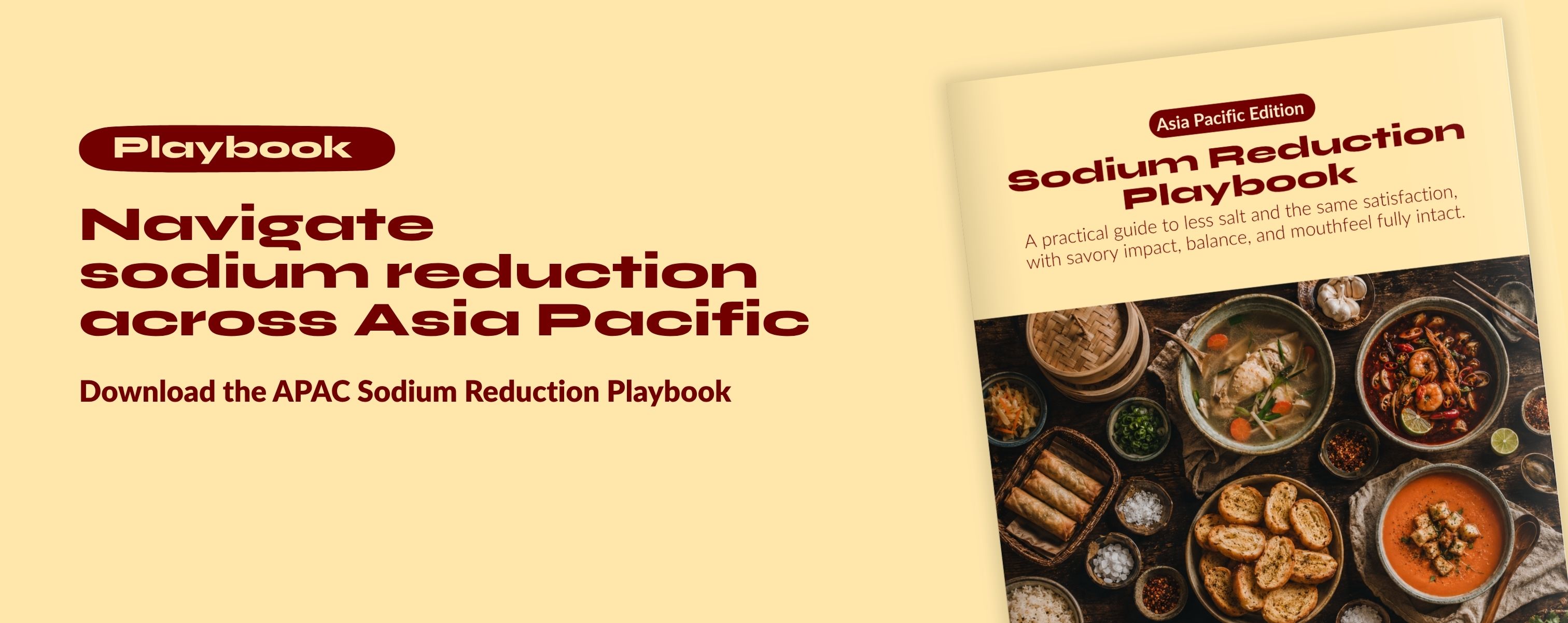 Biospringer APAC Sodium Reduction Playbook showing the playbook cover and highlighting sodium reduction across Asia Pacific.