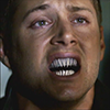 Dean Winchester with vampire teeth