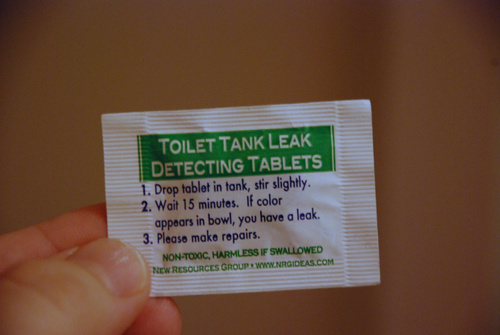 toilet leak tablet