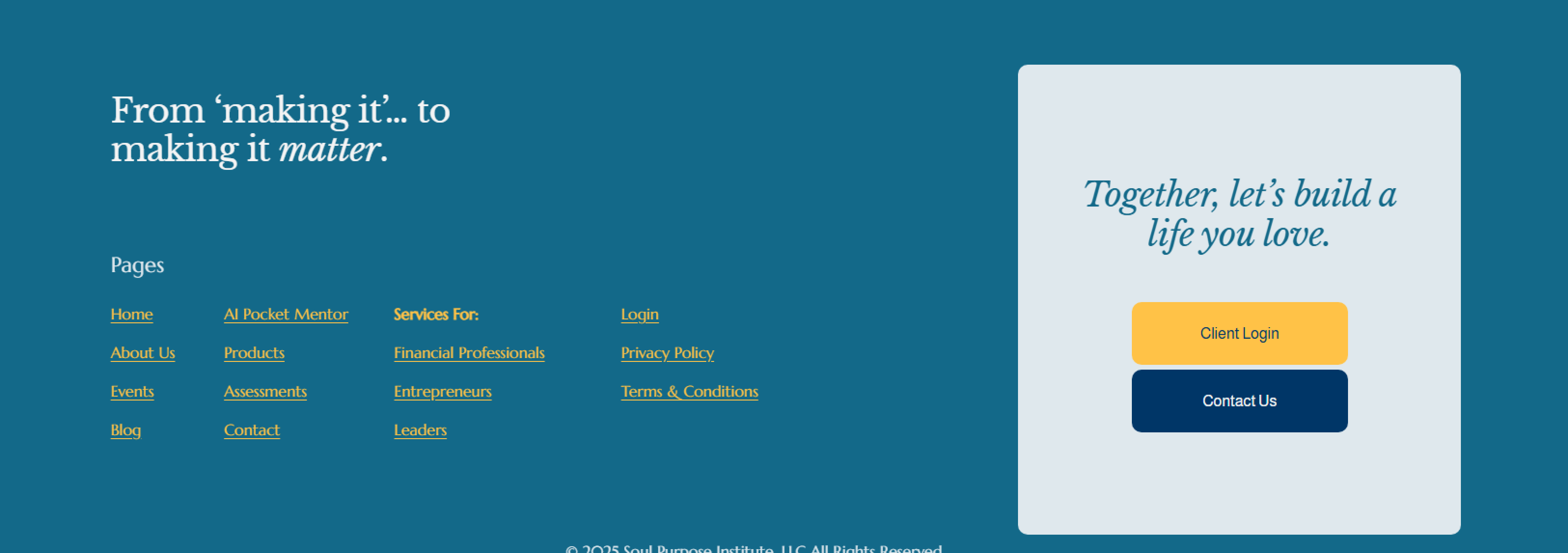 Log in using the footer button.