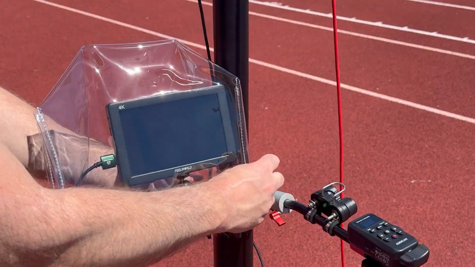 Endzone camera rain gear