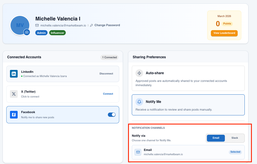 amplification notifications