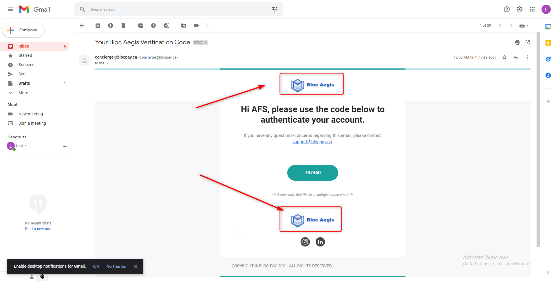 Aegis Invoice Pictures