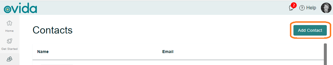 click the add contact button