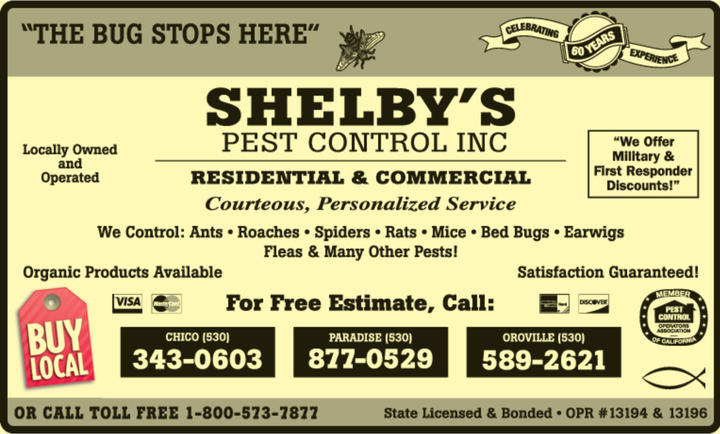Shelbys Pest Control - Chico, CA