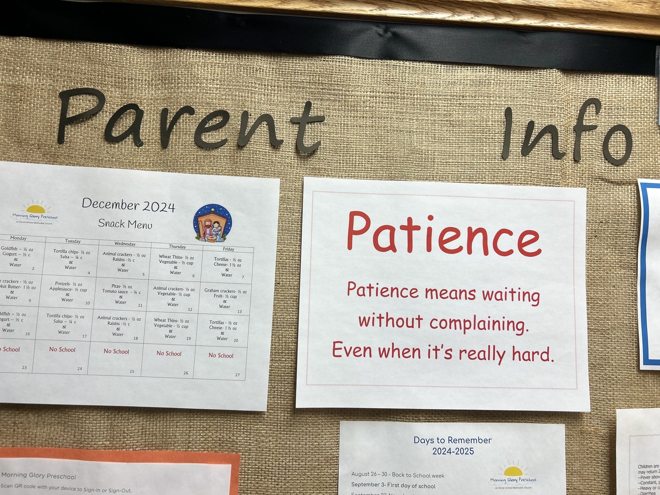 Morning Glory Preschool at Christ United Methodist Church Image