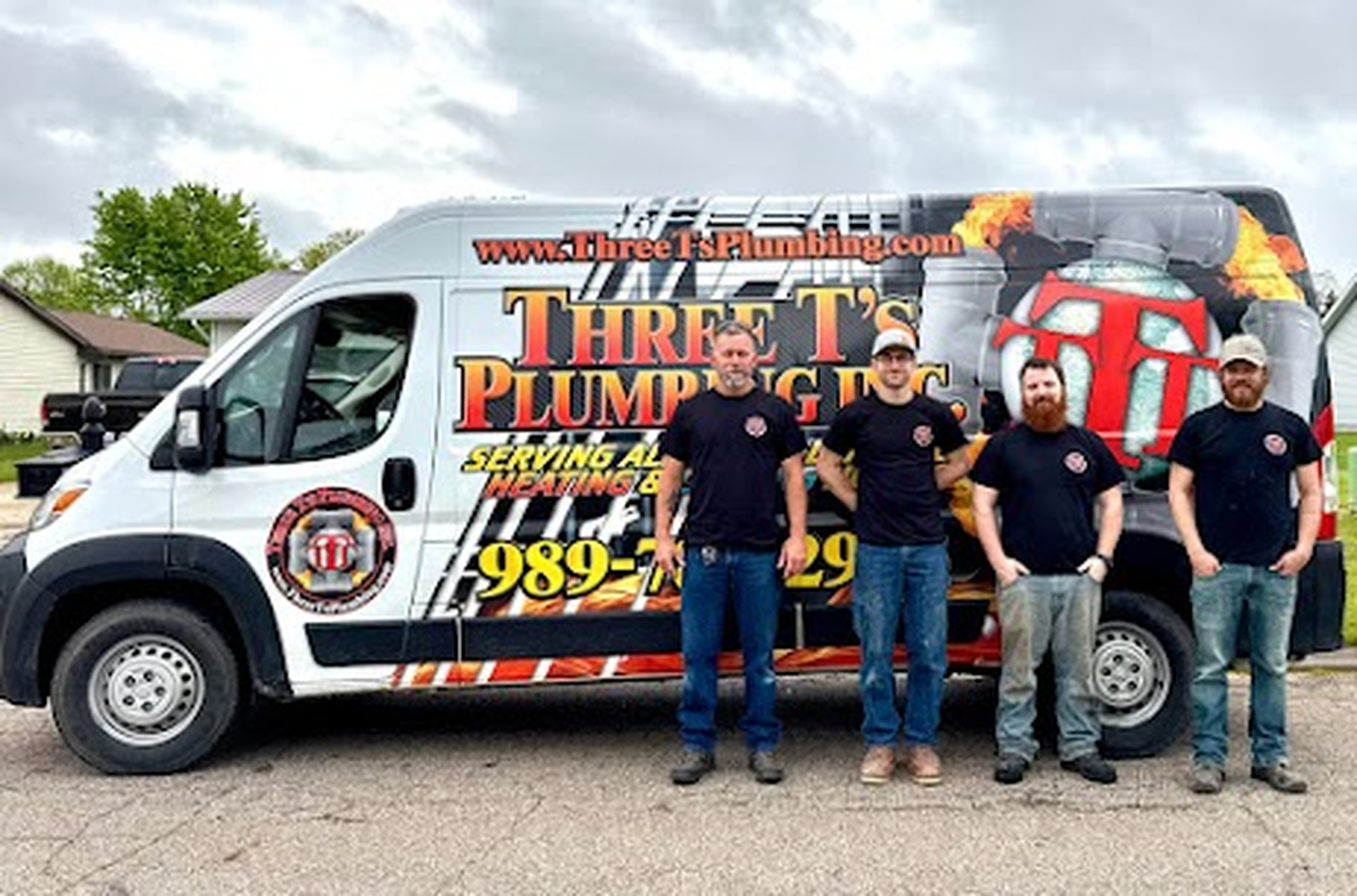 Three T's Plumbing, Heating, &amp; Cooling Logo
