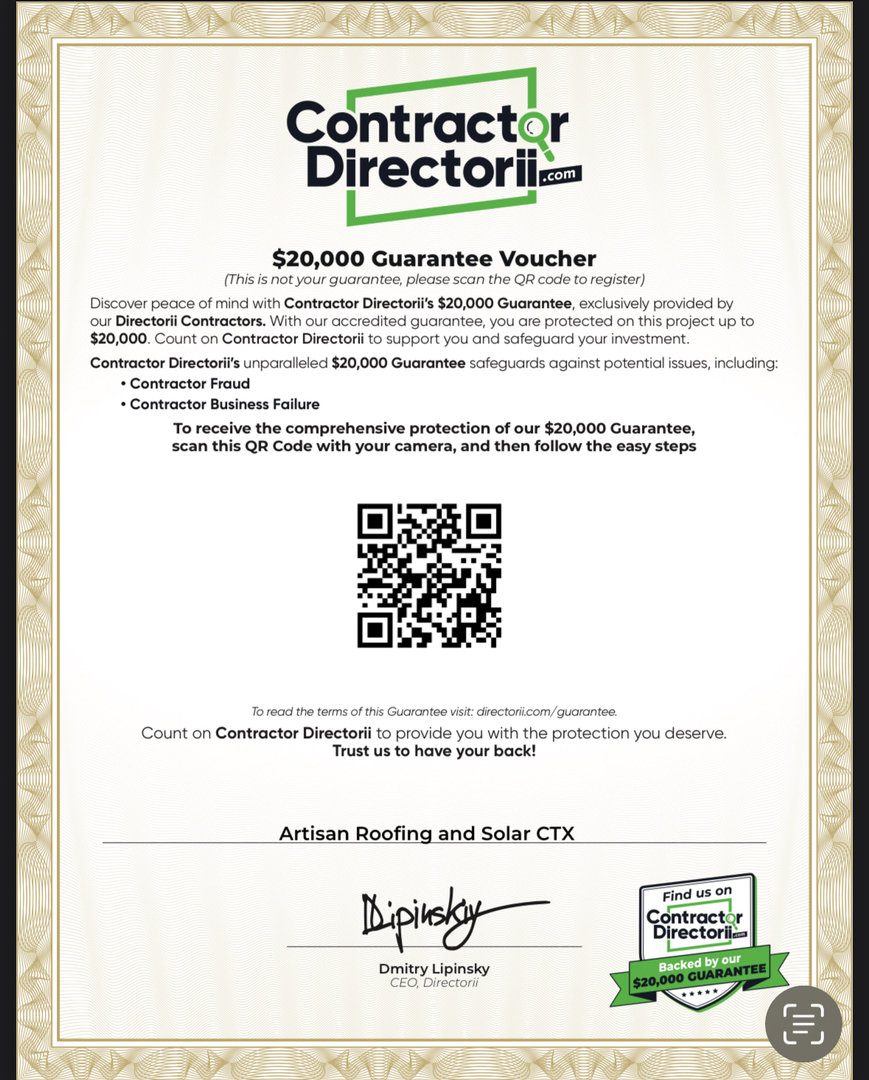 Artisan Roofing & Solar Central Tx Image