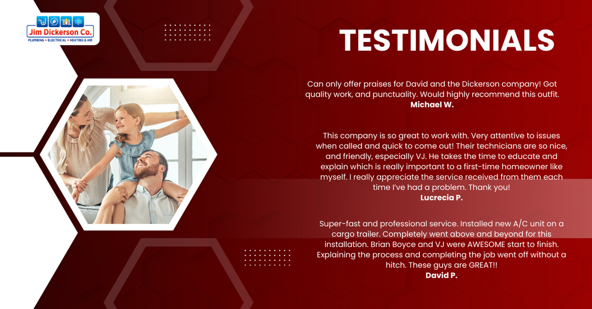 Jim Dickerson Plumbing, Electrical, Heating & Air Image