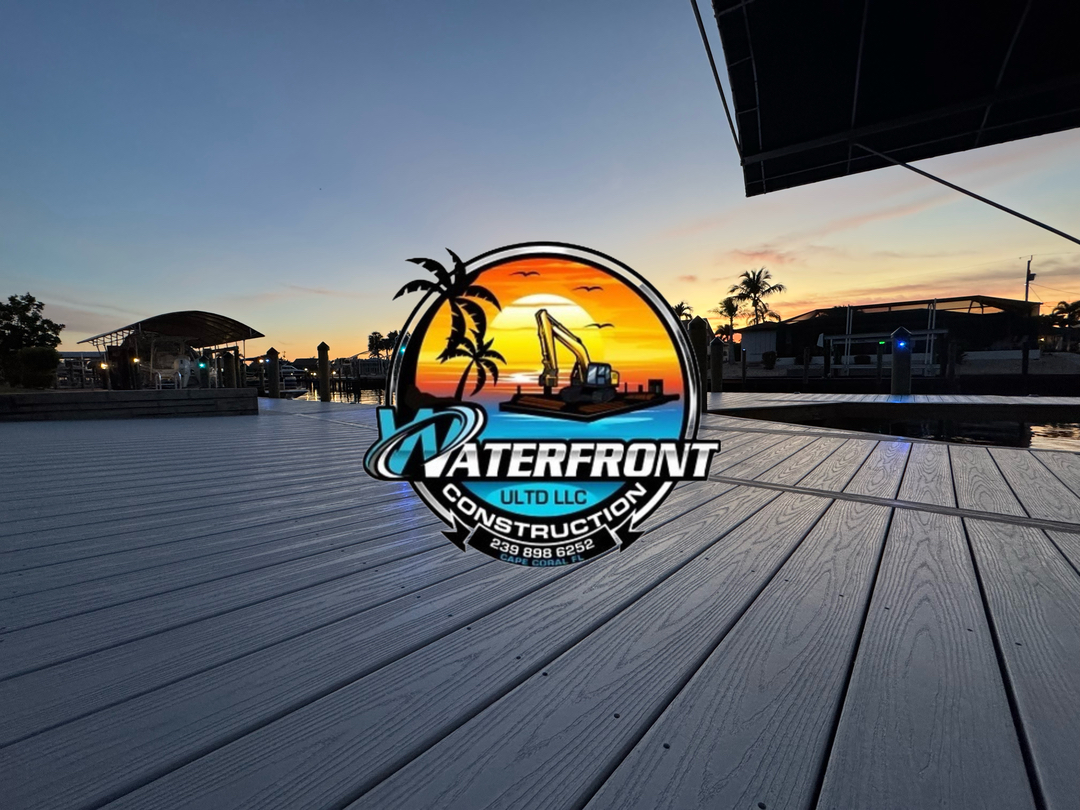 Waterfront Marine Construction Logo