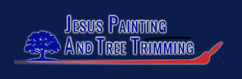 Jesus Painting &amp; Tree Trimming Logo